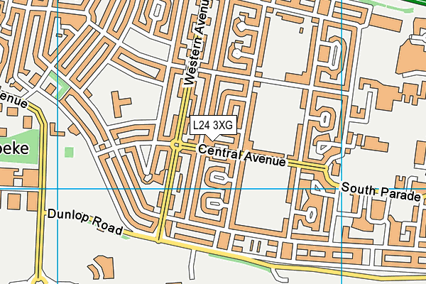 L24 3XG map - OS VectorMap District (Ordnance Survey)