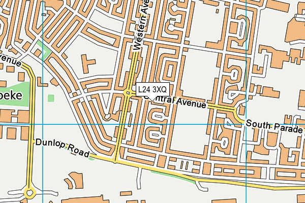 L24 3XQ map - OS VectorMap District (Ordnance Survey)