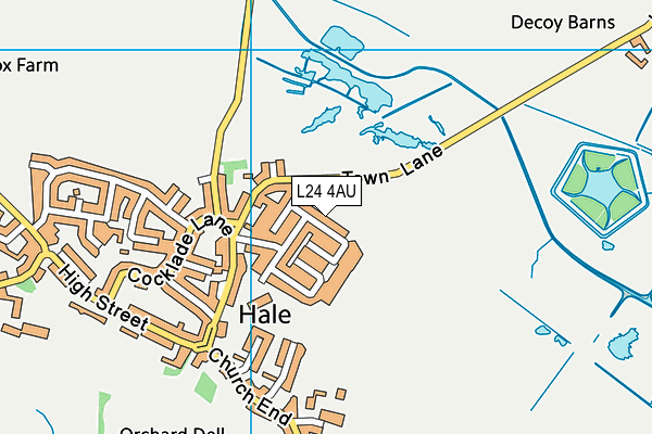 L24 4AU map - OS VectorMap District (Ordnance Survey)