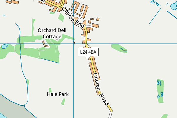 L24 4BA map - OS VectorMap District (Ordnance Survey)
