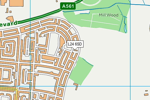 L24 6SD map - OS VectorMap District (Ordnance Survey)