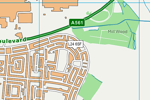 L24 6SF map - OS VectorMap District (Ordnance Survey)