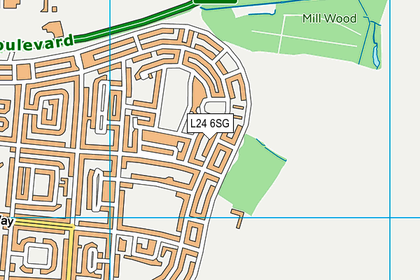 L24 6SG map - OS VectorMap District (Ordnance Survey)