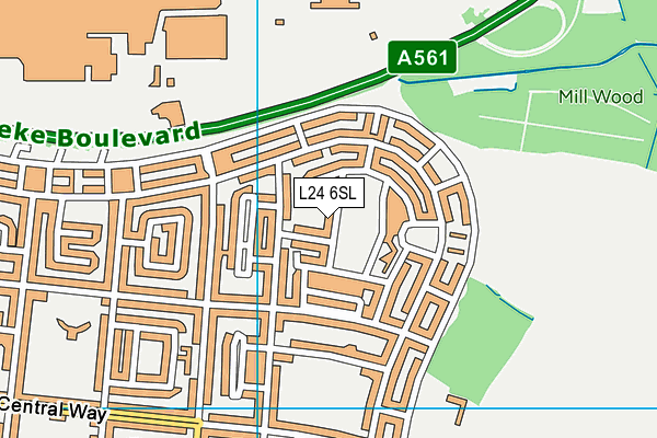 L24 6SL map - OS VectorMap District (Ordnance Survey)