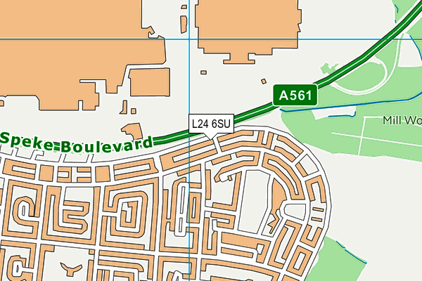 L24 6SU map - OS VectorMap District (Ordnance Survey)