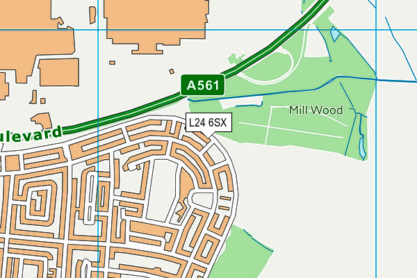 L24 6SX map - OS VectorMap District (Ordnance Survey)
