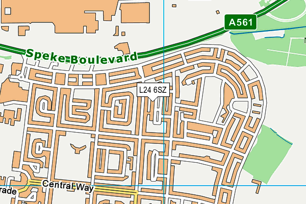 L24 6SZ map - OS VectorMap District (Ordnance Survey)