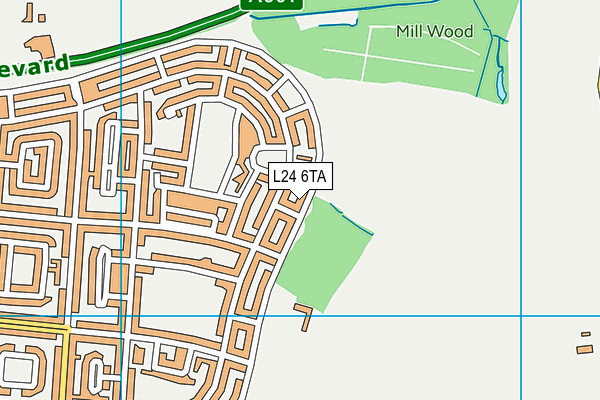 L24 6TA map - OS VectorMap District (Ordnance Survey)