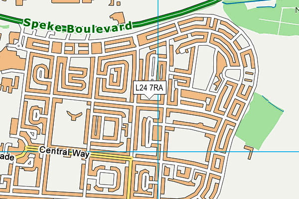 L24 7RA map - OS VectorMap District (Ordnance Survey)
