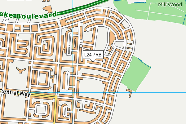 L24 7RB map - OS VectorMap District (Ordnance Survey)