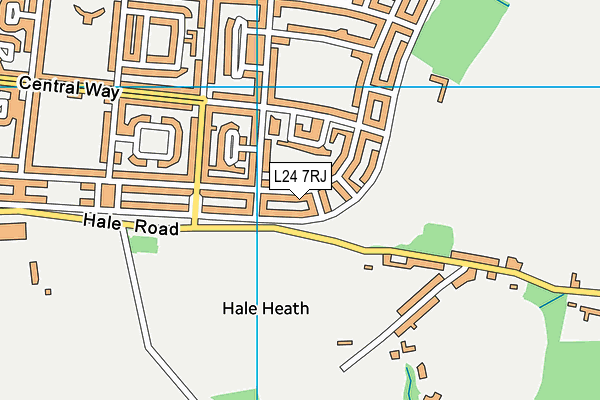 L24 7RJ map - OS VectorMap District (Ordnance Survey)