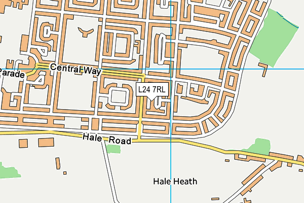 L24 7RL map - OS VectorMap District (Ordnance Survey)