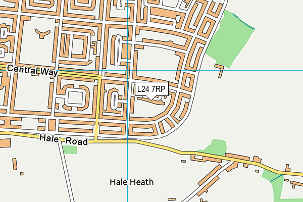L24 7RP map - OS VectorMap District (Ordnance Survey)