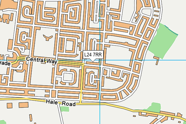 L24 7RR map - OS VectorMap District (Ordnance Survey)