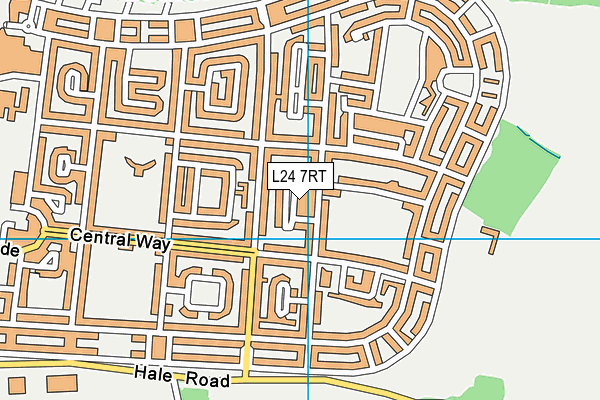 L24 7RT map - OS VectorMap District (Ordnance Survey)