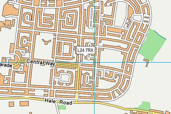 L24 7RX map - OS VectorMap District (Ordnance Survey)