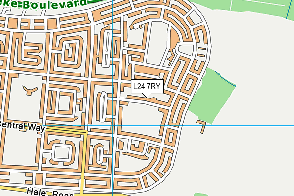 L24 7RY map - OS VectorMap District (Ordnance Survey)