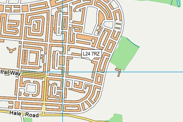L24 7RZ map - OS VectorMap District (Ordnance Survey)