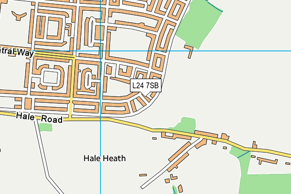 L24 7SB map - OS VectorMap District (Ordnance Survey)
