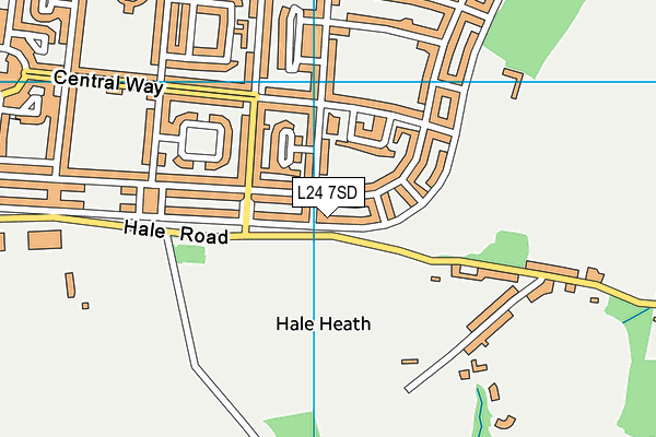 L24 7SD map - OS VectorMap District (Ordnance Survey)