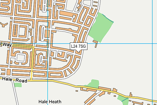 L24 7SG map - OS VectorMap District (Ordnance Survey)