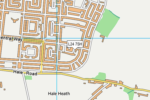 L24 7SH map - OS VectorMap District (Ordnance Survey)