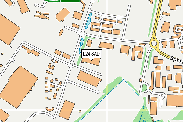 L24 8AD map - OS VectorMap District (Ordnance Survey)