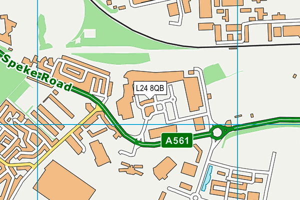 L24 8QB map - OS VectorMap District (Ordnance Survey)