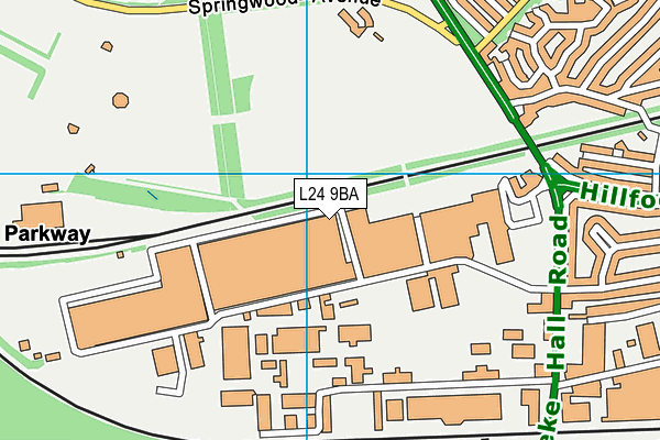 L24 9BA map - OS VectorMap District (Ordnance Survey)
