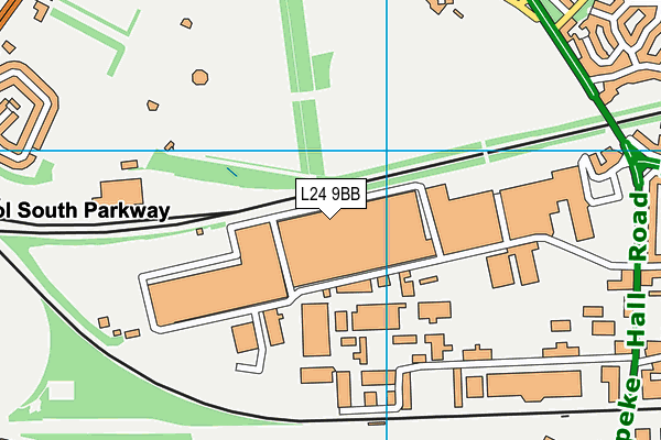 L24 9BB map - OS VectorMap District (Ordnance Survey)
