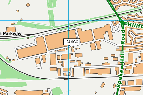 Jd Gyms (Liverpool South) map (L24 9GQ) - OS VectorMap District (Ordnance Survey)