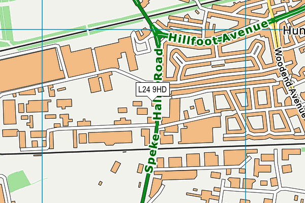 L24 9HD map - OS VectorMap District (Ordnance Survey)