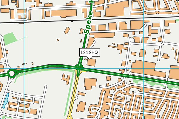 L24 9HQ map - OS VectorMap District (Ordnance Survey)