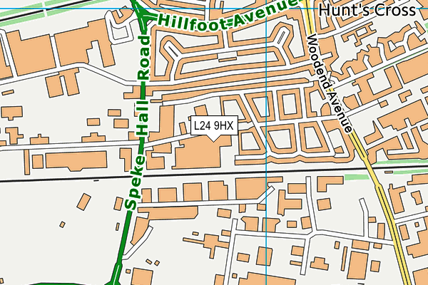 L24 9HX map - OS VectorMap District (Ordnance Survey)