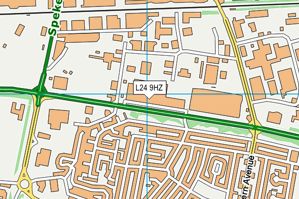 L24 9HZ map - OS VectorMap District (Ordnance Survey)
