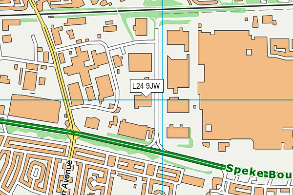 L24 9JW map - OS VectorMap District (Ordnance Survey)