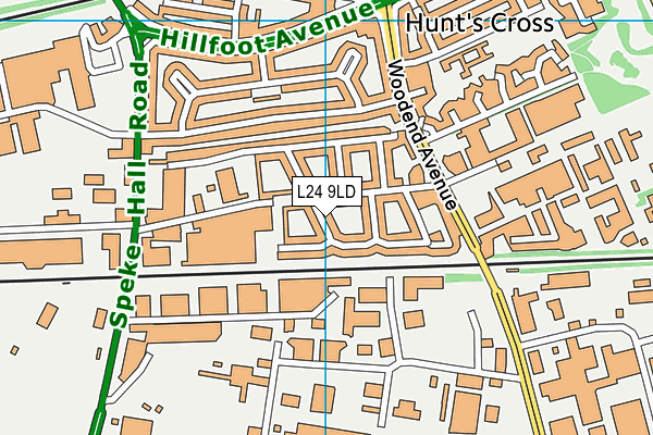 L24 9LD map - OS VectorMap District (Ordnance Survey)
