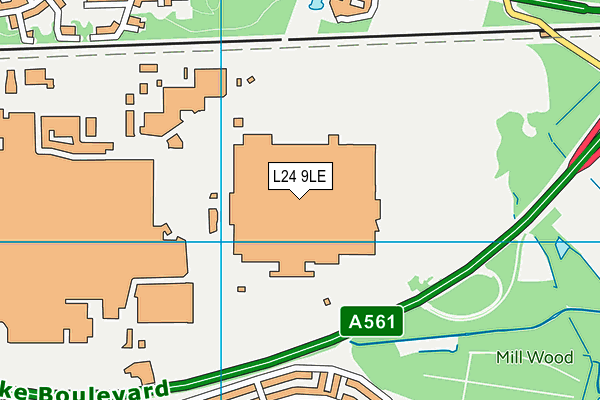 L24 9LE map - OS VectorMap District (Ordnance Survey)