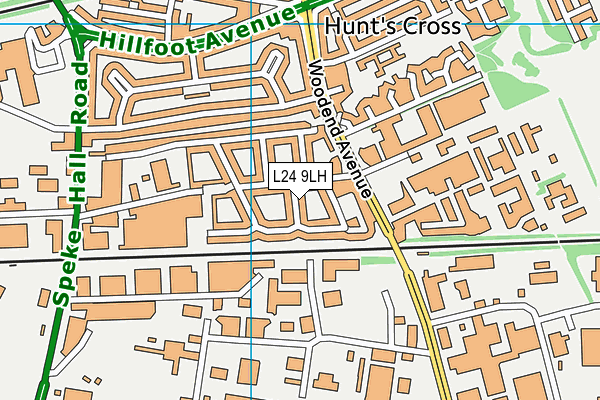 L24 9LH map - OS VectorMap District (Ordnance Survey)