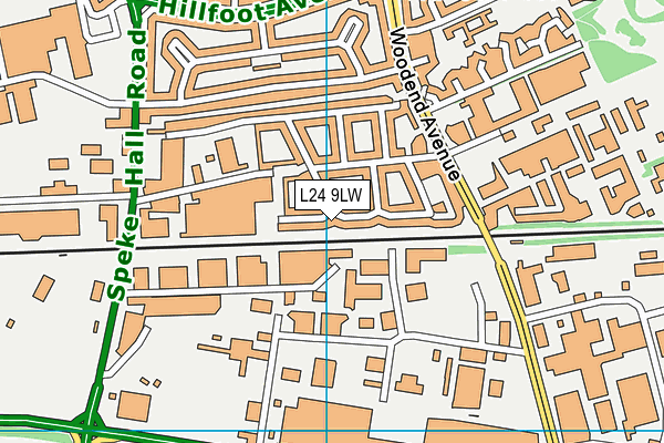L24 9LW map - OS VectorMap District (Ordnance Survey)