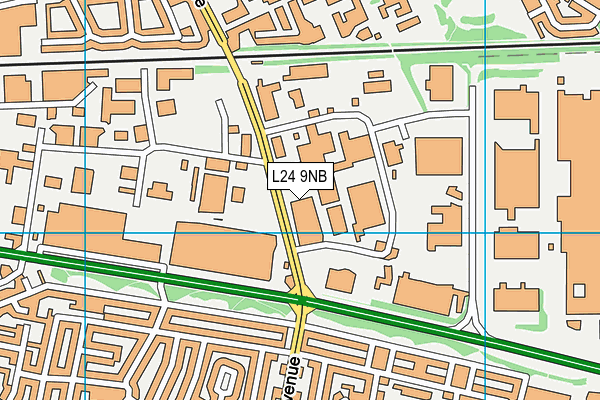 L24 9NB map - OS VectorMap District (Ordnance Survey)