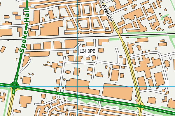 L24 9PB map - OS VectorMap District (Ordnance Survey)