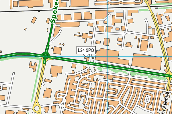 L24 9PQ map - OS VectorMap District (Ordnance Survey)