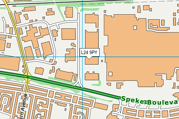 L24 9PY map - OS VectorMap District (Ordnance Survey)
