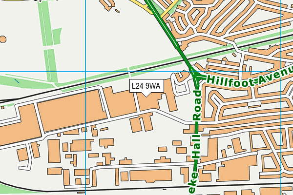 L24 9WA map - OS VectorMap District (Ordnance Survey)