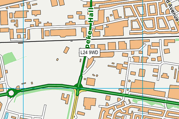 L24 9WD map - OS VectorMap District (Ordnance Survey)