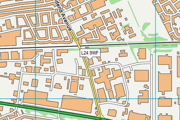 L24 9WF map - OS VectorMap District (Ordnance Survey)
