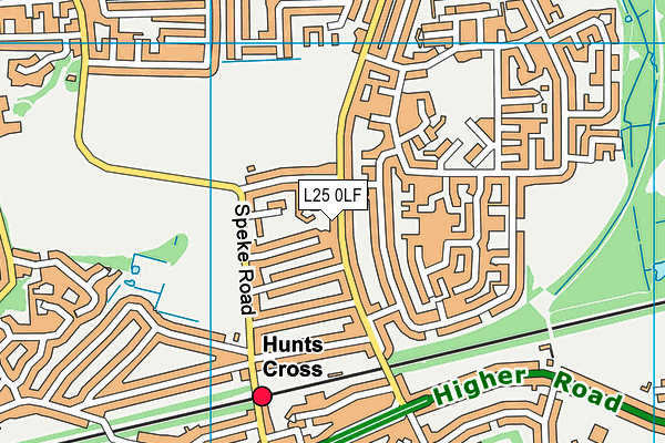 L25 0LF map - OS VectorMap District (Ordnance Survey)