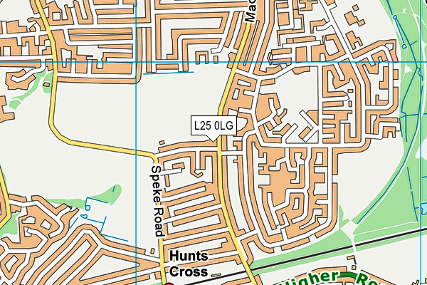 L25 0LG map - OS VectorMap District (Ordnance Survey)