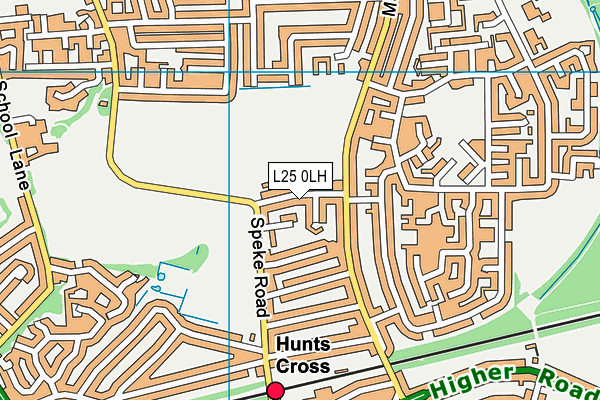 L25 0LH map - OS VectorMap District (Ordnance Survey)